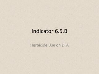 Indicator 6.5.B