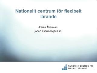 Nationellt centrum för flexibelt lärande