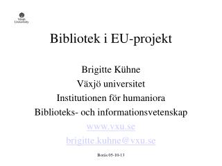 Bibliotek i EU-projekt