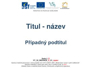 Titul - název