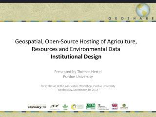 Presented by Thomas Hertel Purdue University