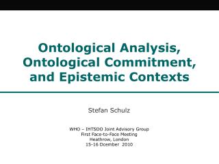 Ontological Analysis, Ontological Commitment, and Epistemic Contexts