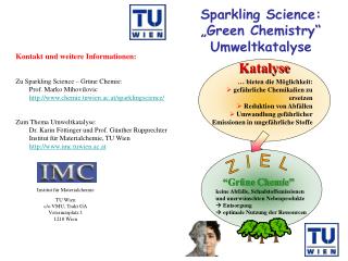 Sparkling Science: „Green Chemistry“ Umweltkatalyse