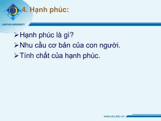 4. Hạnh phúc :