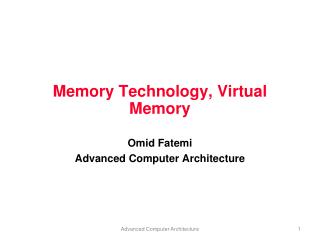 Memory Technology, Virtual Memory