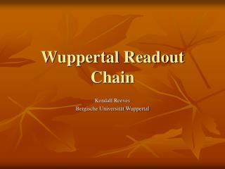 Wuppertal Readout Chain