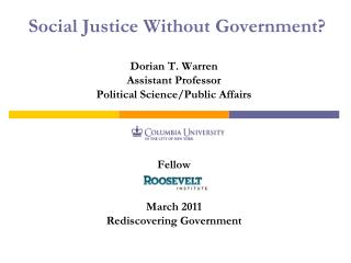 Social Justice Without Government?