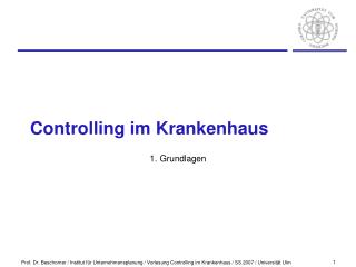 Controlling im Krankenhaus