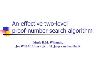 An effective two-level proof-number search algorithm