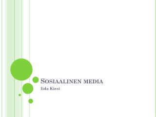 Sosiaalinen media