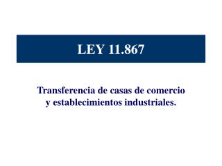 LEY 11.867