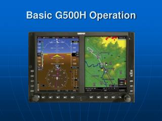 Basic G500H Operation