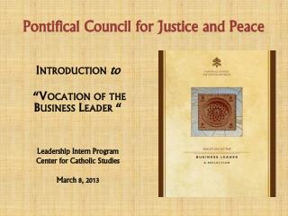 Pontifical Council for Justice and Peace