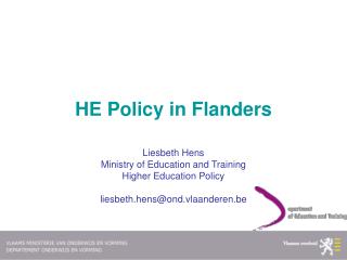 HE Policy in Flanders