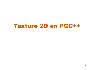 Texture 2D en PGC++