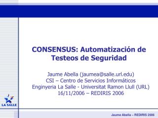 CONSENSUS: Automatización de Testeos de Seguridad