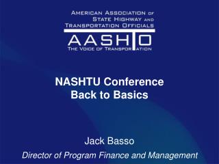 NASHTU Conference Back to Basics