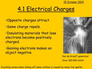 4.1 Electrical Charges