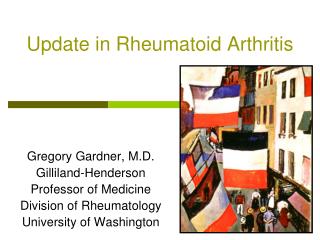 Update in Rheumatoid Arthritis