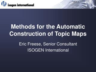 Methods for the Automatic Construction of Topic Maps