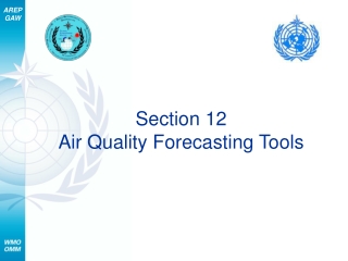 Section 12 Air Quality Forecasting Tools