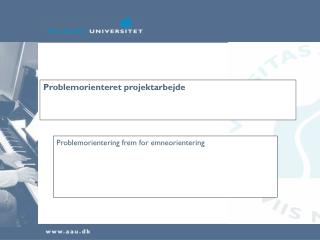 Problemorienteret projektarbejde