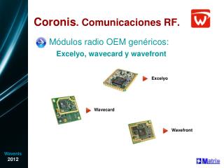 Coronis . Comunicaciones RF.