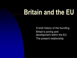 Britain and the EU