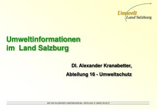 Umweltinformationen im Land Salzburg