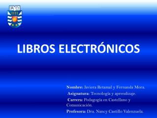 LIBROS ELECTRÓNICOS