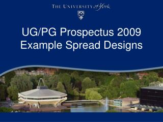 UG/PG Prospectus 2009 Example Spread Designs