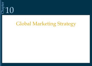 Global Marketing Strategy