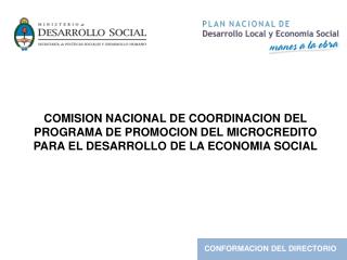 COMISION NACIONAL DE COORDINACION DEL PROGRAMA DE PROMOCION DEL MICROCREDITO