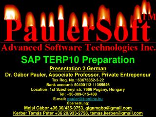 SAP TERP10 Preparation Presentation 2 German