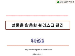 선물을 활용한 환리스크 관리