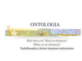 ONTOLOGIA