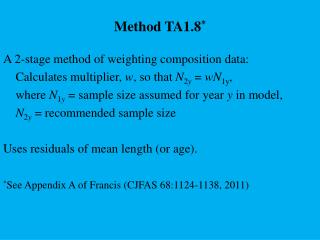 Method TA1.8 *