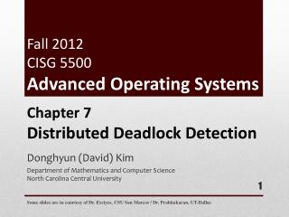 Fall 2012 CISG 5500 Advanced Operating Systems