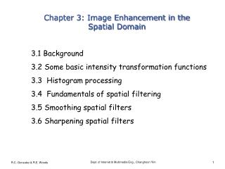Chapter 3: Image Enhancement in the Spatial Domain