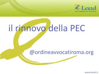 il rinnovo della PEC