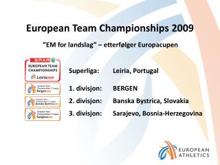 European Team Championships 2009