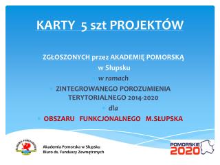 KARTY 5 szt PROJEKTÓW