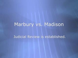 Marbury vs. Madison