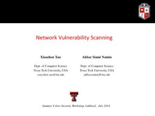Network Vulnerability Scanning