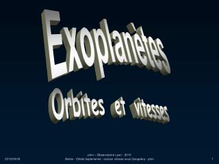 Exoplanètes