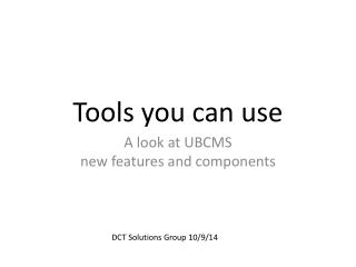 Tools you can use