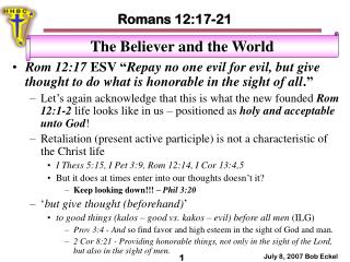 Romans 12:17-21