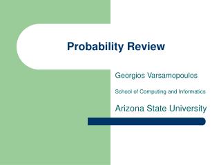 Probability Review