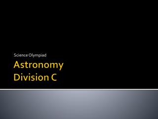 Astronomy Division C