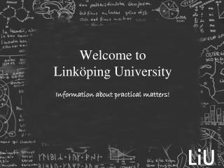 Welcome to Linköping University
